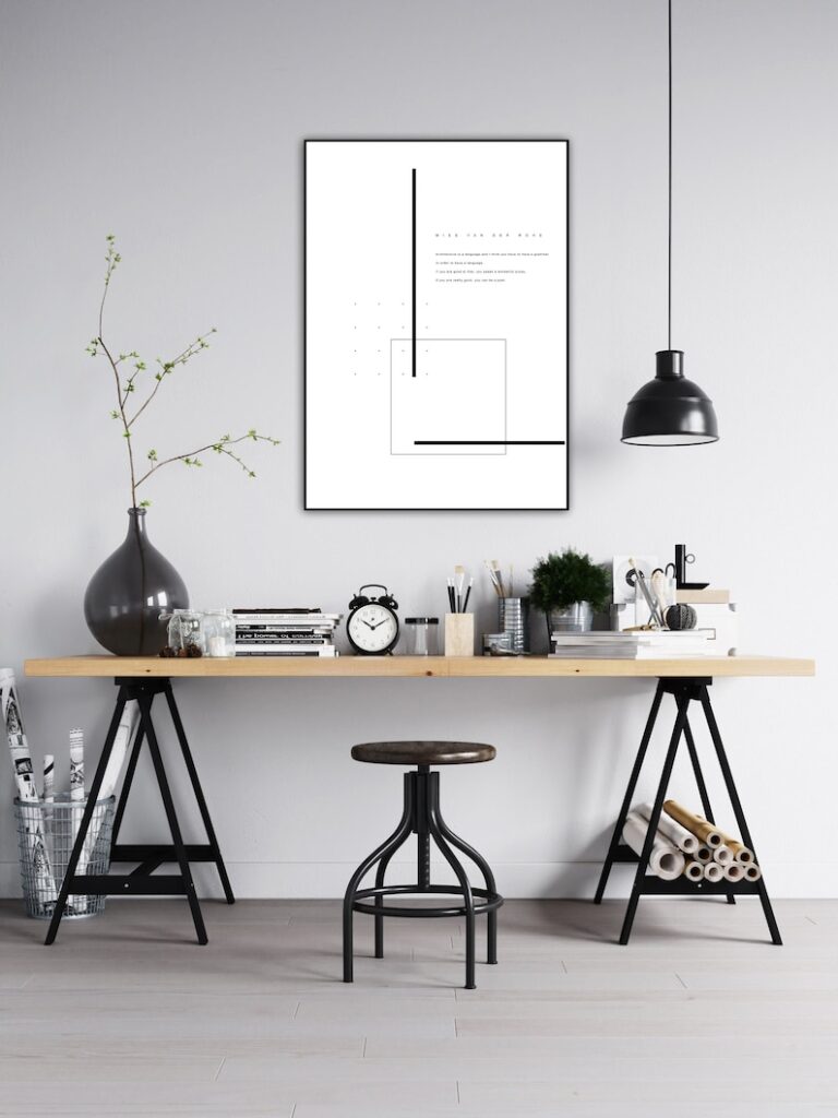 Escritorio en blanco